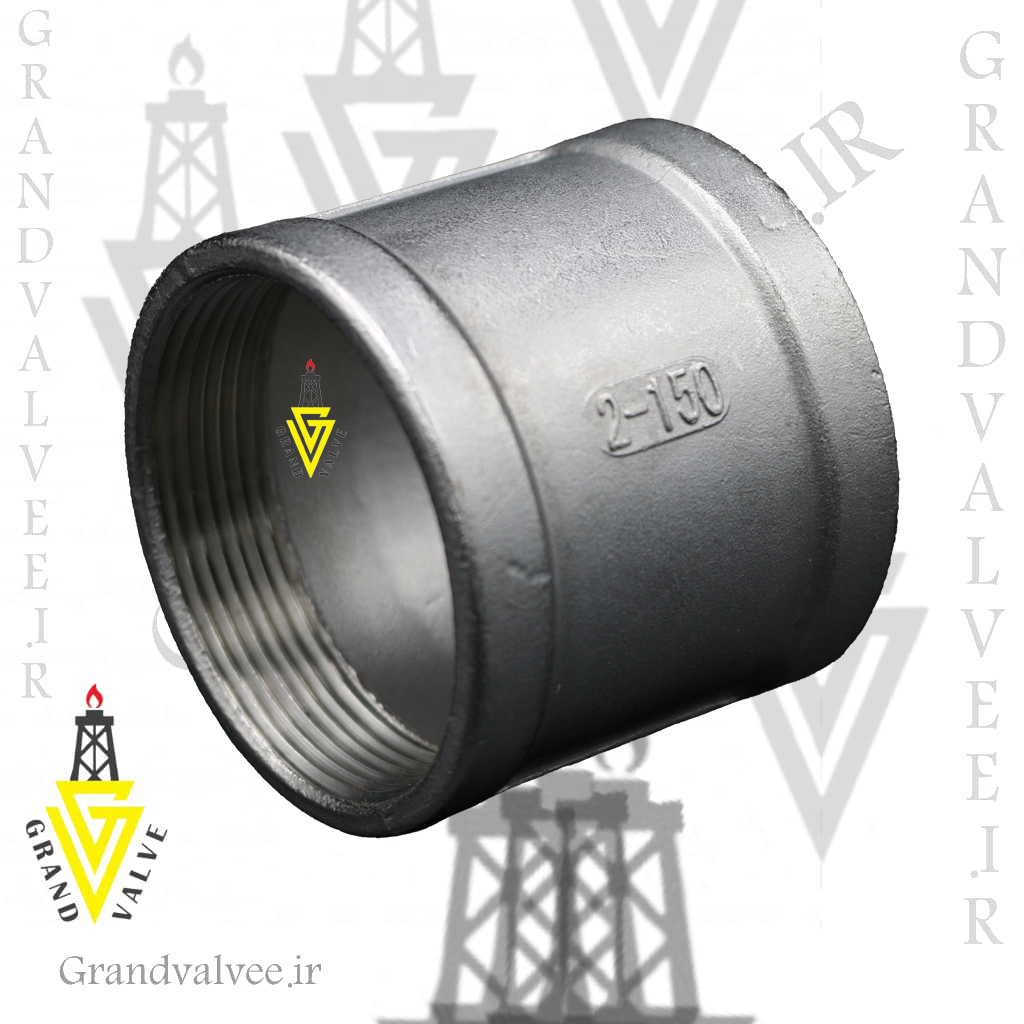 بوشن رزوه ای 1/2 اینچ استیل 304 آچارخور